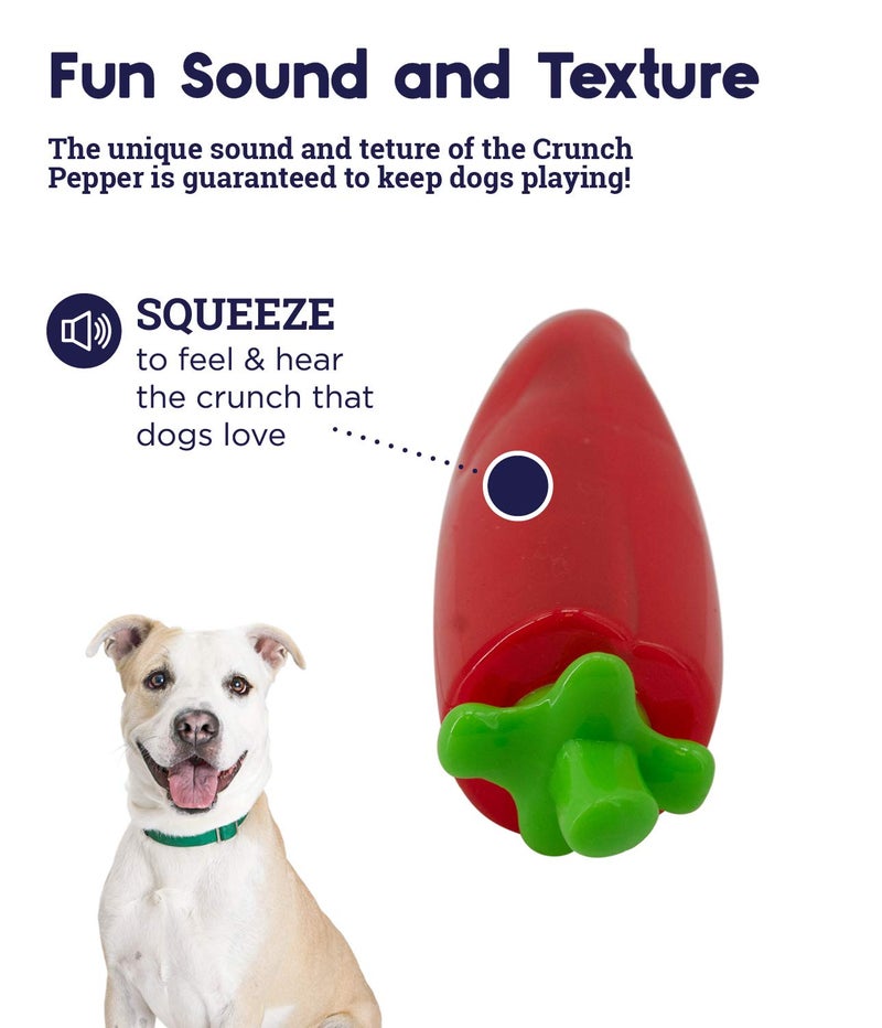 Petstages Crunch Veggies Pepper Dog Chew Toy, Medium - Image 3